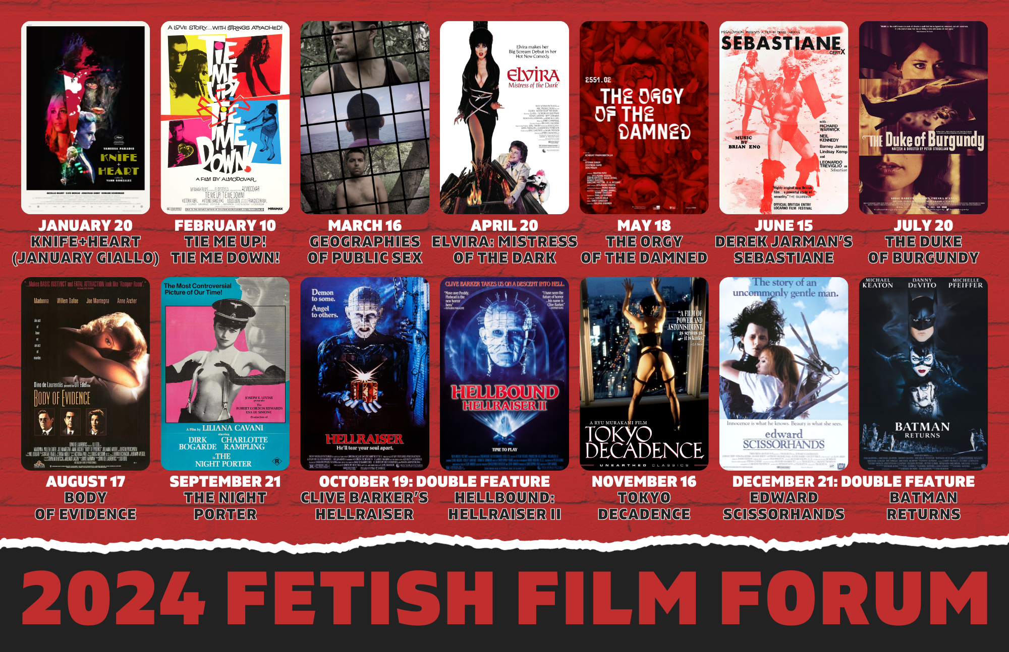 2024 Fetish Film Forum Calendar